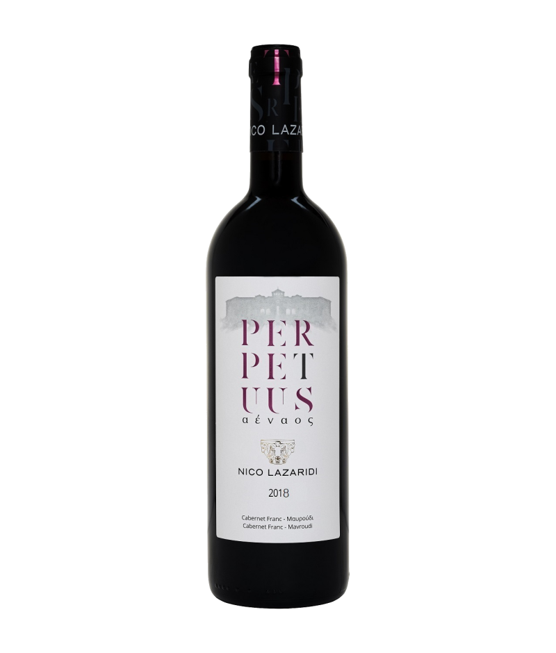 a bottel of Perpetuus Red 2018
